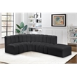 Meridian Furniture Arc Black Vegan Leather Modular Sectional