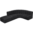 Meridian Furniture Arc Black Vegan Leather Modular Sectional