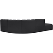 Meridian Furniture Arc Black Vegan Leather Modular Sectional