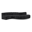 Meridian Furniture Arc Black Vegan Leather Modular Sectional