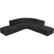 Meridian Furniture Arc Black Vegan Leather Modular Sectional