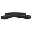 Meridian Furniture Arc Black Vegan Leather Modular Sectional