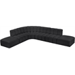 Meridian Furniture Arc Black Vegan Leather Modular Sectional