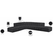 Meridian Furniture Arc Black Vegan Leather Modular Sectional