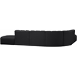 Meridian Furniture Arc Black Vegan Leather Modular Sectional