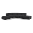 Meridian Furniture Arc Black Vegan Leather Modular Sectional
