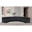 Meridian Furniture Arc Black Vegan Leather Modular Sectional