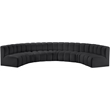 Meridian Furniture Arc Black Vegan Leather Modular Sectional