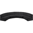 Meridian Furniture Arc Black Vegan Leather Modular Sectional