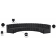 Meridian Furniture Arc Black Vegan Leather Modular Sectional