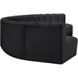 Meridian Furniture Arc Black Vegan Leather Modular Sectional