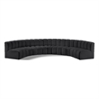 Meridian Furniture Arc Black Vegan Leather Modular Sectional