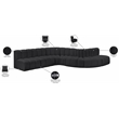 Meridian Furniture Arc Black Vegan Leather Modular Sectional
