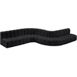 Meridian Furniture Arc Black Vegan Leather Modular Sectional