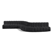 Meridian Furniture Arc Black Vegan Leather Modular Sectional