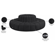Meridian Furniture Arc Black Vegan Leather Modular Sectional