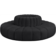 Meridian Furniture Arc Black Vegan Leather Modular Sectional