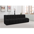 Meridian Furniture Arc Black Boucle Fabric Modular Sectional