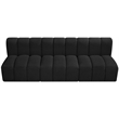 Meridian Furniture Arc Black Boucle Fabric Modular Sectional