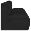 Meridian Furniture Arc Black Boucle Fabric Modular Sectional