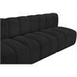 Meridian Furniture Arc Black Boucle Fabric Modular Sectional