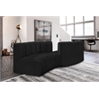 Meridian Furniture Arc Black Boucle Fabric Modular Sectional