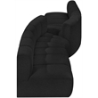 Meridian Furniture Arc Black Boucle Fabric Modular Sectional