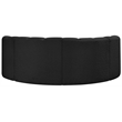 Meridian Furniture Arc Black Boucle Fabric Modular Sectional