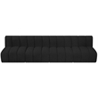 Meridian Furniture Arc Black Boucle Fabric Modular Sectional