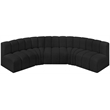 Meridian Furniture Arc Black Boucle Fabric Modular Sectional