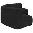 Meridian Furniture Arc Black Boucle Fabric Modular Sectional