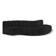 Meridian Furniture Arc Black Boucle Fabric Modular Sectional