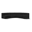 Meridian Furniture Arc Black Boucle Fabric Modular Sectional