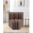 Meridian Furniture Arc Brown Vegan Leather Curved Corner