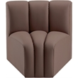Meridian Furniture Arc Brown Vegan Leather Curved Corner