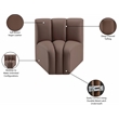 Meridian Furniture Arc Brown Vegan Leather Curved Corner