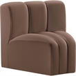 Meridian Furniture Arc Brown Vegan Leather Curved Corner