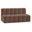 Meridian Furniture Arc Brown Vegan Leather Modular Sectional