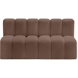 Meridian Furniture Arc Brown Vegan Leather Modular Sectional