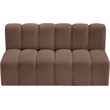 Meridian Furniture Arc Brown Vegan Leather Modular Sectional