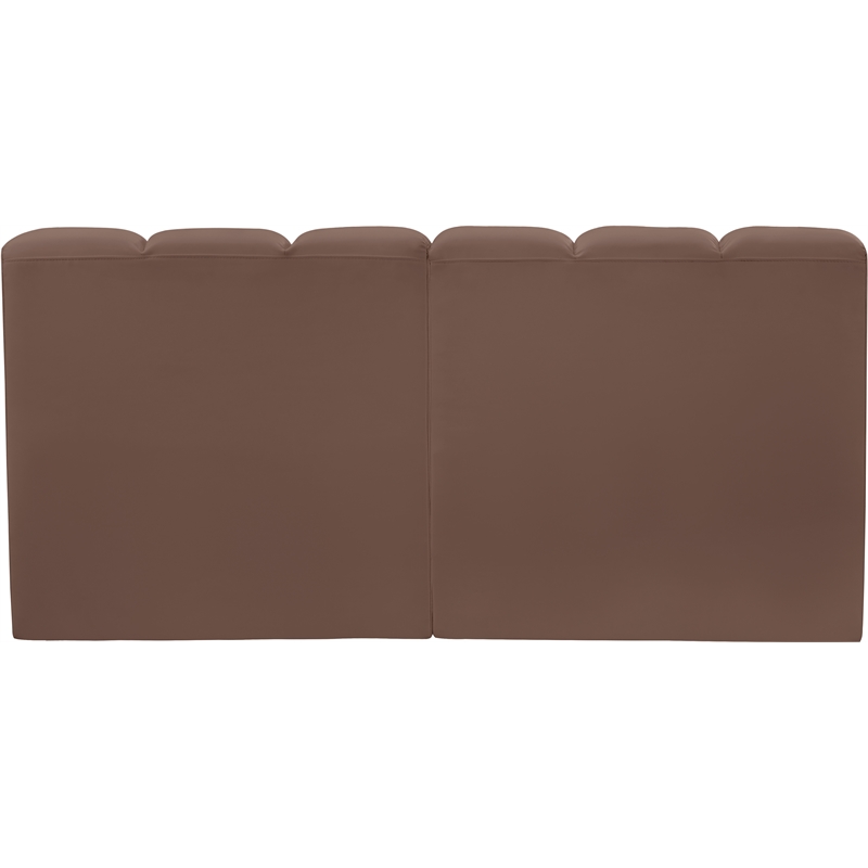 Meridian Furniture Arc Brown Vegan Leather Modular Sectional