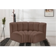 Meridian Furniture Arc Brown Vegan Leather Modular Sectional