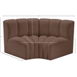 Meridian Furniture Arc Brown Vegan Leather Modular Sectional