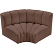 Meridian Furniture Arc Brown Vegan Leather Modular Sectional