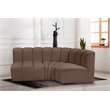 Meridian Furniture Arc Brown Vegan Leather Modular Sectional