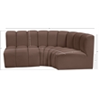 Meridian Furniture Arc Brown Vegan Leather Modular Sectional
