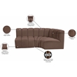 Meridian Furniture Arc Brown Vegan Leather Modular Sectional
