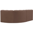 Meridian Furniture Arc Brown Vegan Leather Modular Sectional