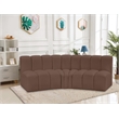 Meridian Furniture Arc Brown Vegan Leather Modular Sectional
