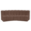 Meridian Furniture Arc Brown Vegan Leather Modular Sectional